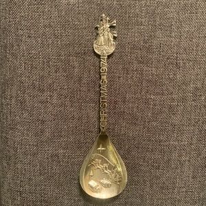 Souvenir silver spoon Christmas 1974